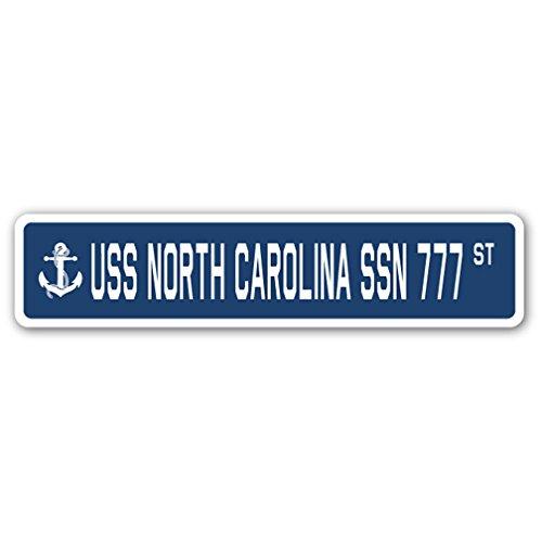 USS North Carolina SSN 777 Street Sign us Navy Shi...