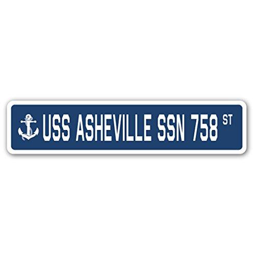 USS Asheville SSN 758 Street Sign us Navy Ship Vet...