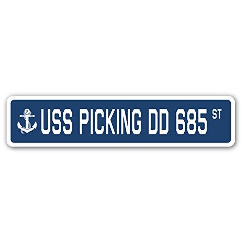 USS Picking DD 685 Street Sign us Navy Ship Vetera...