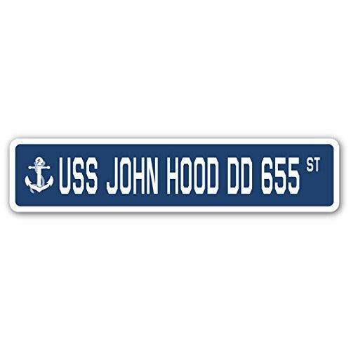 USS John Hood DD 655 Street Sign us Navy Ship Vete...