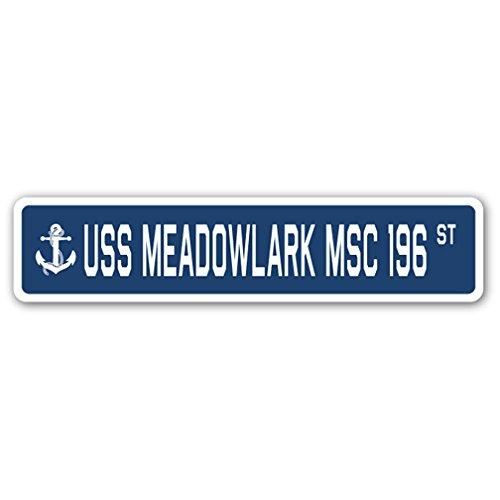 USS Meadowlark MSC 196 Street Sign us Navy Ship Ve...