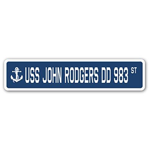 USS John Rodgers DD 983 Street Sign us Navy Ship V...