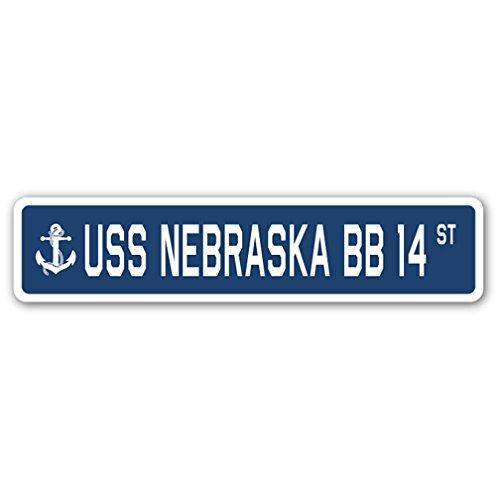 USS Nebraska BB 14 Street Sign us Navy Ship Vetera...