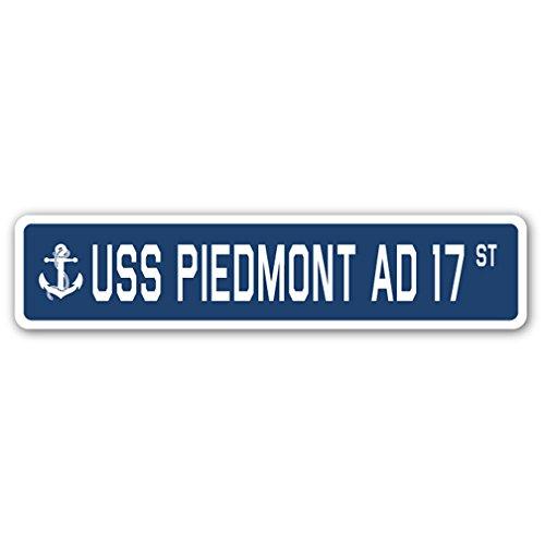 USS Piedmont AD 17 Street Sign us Navy Ship Vetera...