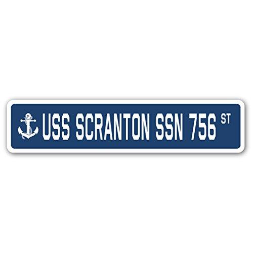 USS Scranton SSN 756 Street Sign us Navy Ship Vete...