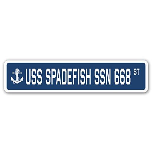 USS Spadefish SSN 668 Street Sign us Navy Ship Vet...