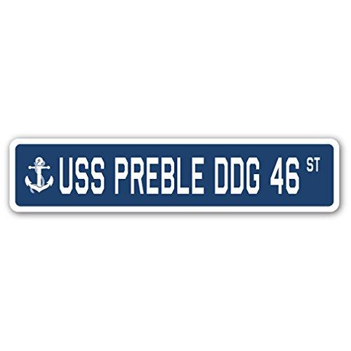 USS Preble DDG 46 Street Sign us Navy Ship Veteran...