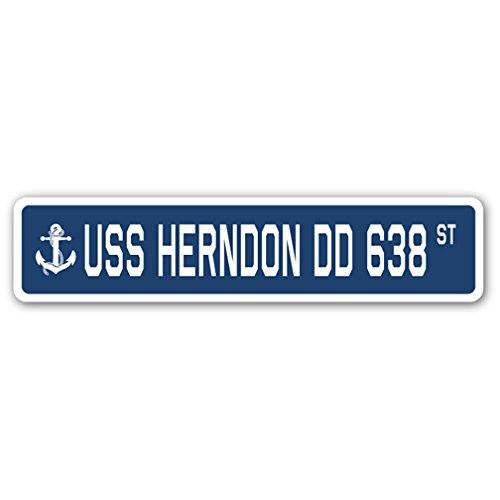 USS Herndon DD 638 Street Sign us Navy Ship Vetera...