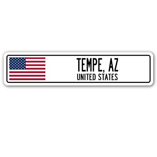 Tempe, AZ, United States Street Sign American Flag...