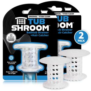 TubShroom 浴槽排水ヘアキャッチャー - 排水管内浴槽ストレーナー＆詰まり防止プロテクター 標準的な1.4インチ~1.75インチの浴槽排水口に対応 掃除が簡単 人やペ