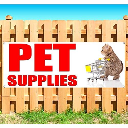 PET Supplies 13 oz Heavy Duty Vinyl Banner Sign wi...