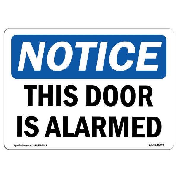 OSHA お知らせサイン - NOTICE This Door Is Alarmed | 硬質プラス...