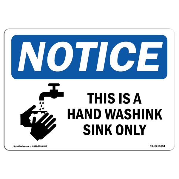 OSHA Notice Sign - Notice This is A Hand Washing S...