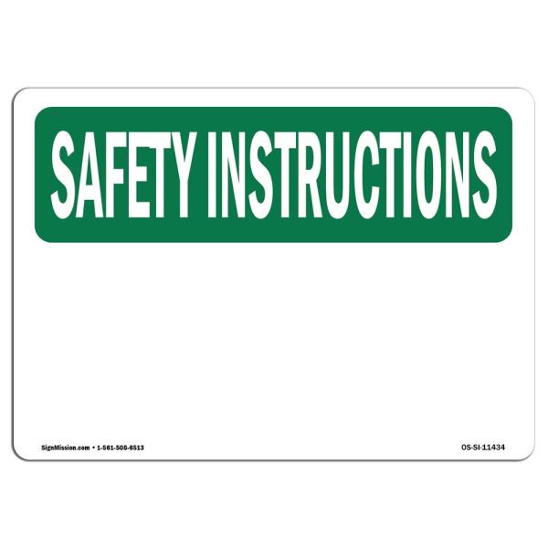 OSHA Safety Instructions Sign - Code of Mine Signa...