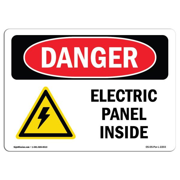 OSHA Danger Sign - Electric Panel Inside | Aluminu...