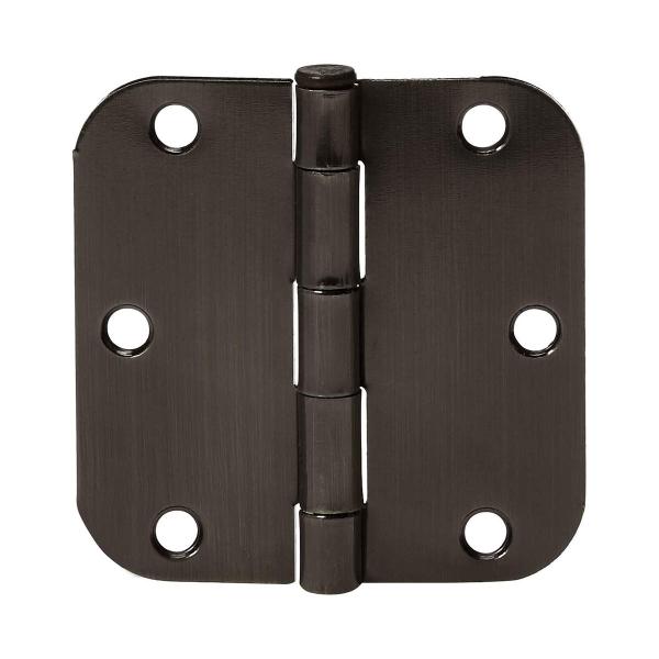 Amazonベーシック ラウンド型半径2cmの室内ドアヒンジ オイル磨きブロンズ 9 x 9cm 1...