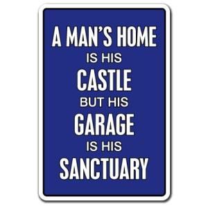 A Man's Garage is HIS Sanctuary Decal auto Mechani...