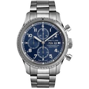 Breitling Navitimer 8 クロノグラフ 43 ブルーダイヤル クロノグラフ スチールウォッチ - 参照: A13314101C1A1