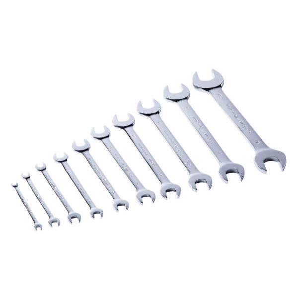 MAXPOWER 10PCS Double Open-End Wrench Set, Industr...