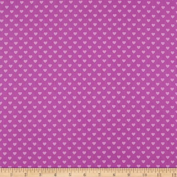 Andover Hearts Lavender Quilt Fabric
