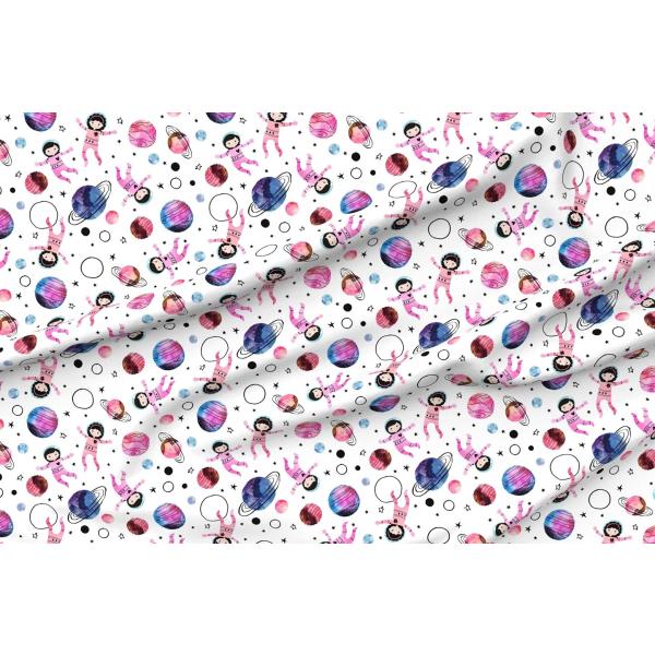 Spoonflower Fabric - Astronaut Celestial Outer Spa...