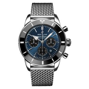 Breitling スーパーオーシャン ヘリテージ II クロノグラフ B01 44mm 腕時計 ブルーダイヤル ブラックサブダイヤル(ブラックアイブルー)