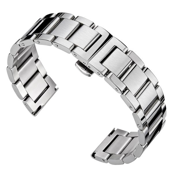 BINLUN Stainless Steel Watch Band, Heavy Duty Meta...