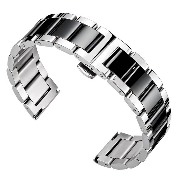 BINLUN Stainless Steel Watch Band, Heavy Duty Meta...