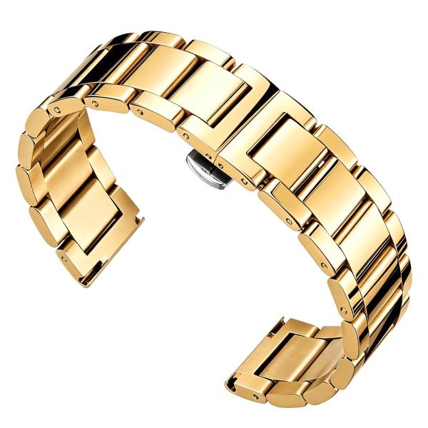 BINLUN Stainless Steel Watch Band, Heavy Duty Meta...