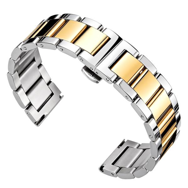 BINLUN Stainless Steel Watch Band, Heavy Duty Meta...