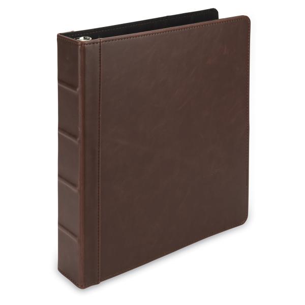 Samsill Vintage Hardback 3 Ring Leather Binder, Pr...