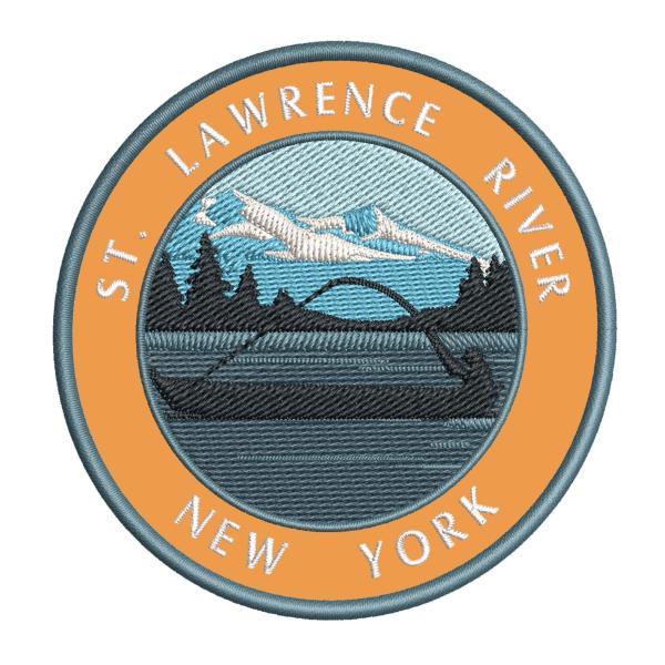 Bass Fishing St. Lawrence River New York Embroider...