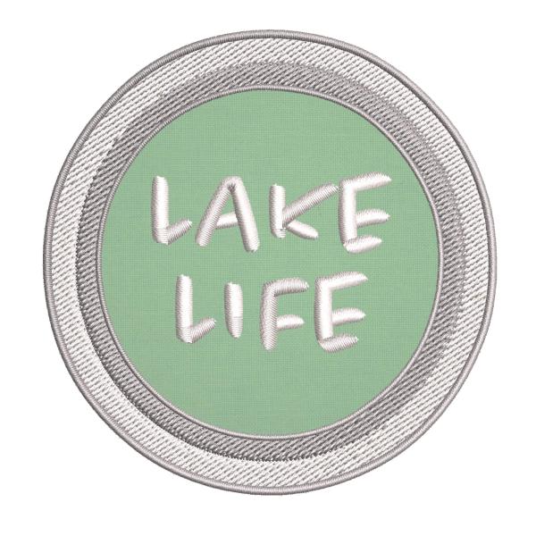 Lake Life Saying Expression Embroidered DIY Iron o...
