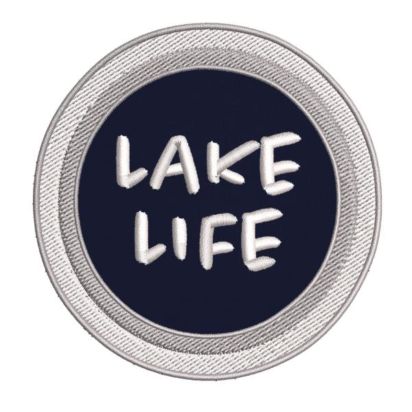 Lake Life Saying Expression Embroidered DIY Iron o...