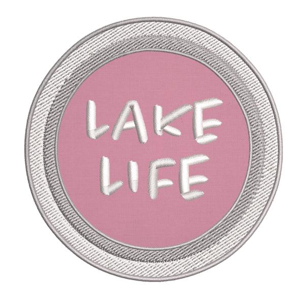 Lake Life Saying Expression Embroidered DIY Iron o...