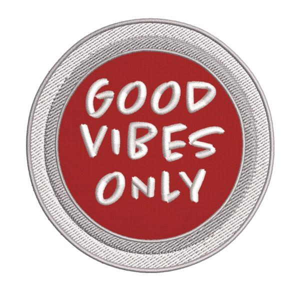 Good Vibes Saying Expression Embroidered DIY Iron ...