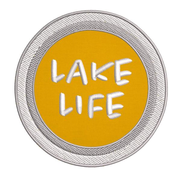 Lake Life Saying Expression Embroidered DIY Iron o...