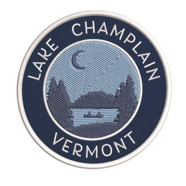 Lake Champlain, Vermont Crescent Moon Boat Embroid...