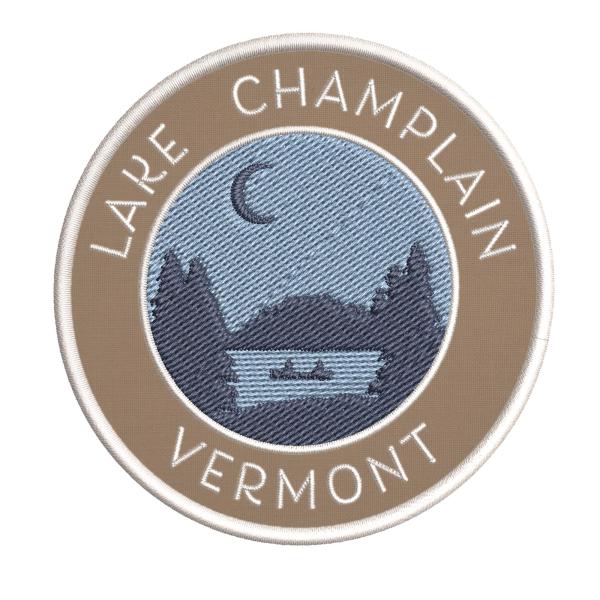 Lake Champlain, Vermont Crescent Moon Boat Embroid...