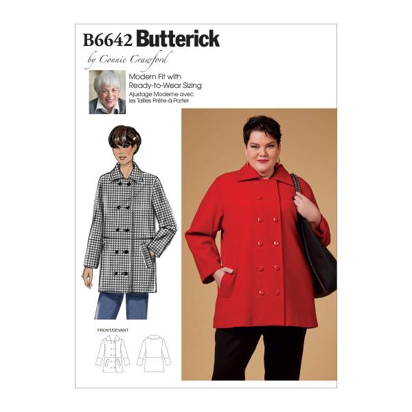 BUTTERICK B6642MIS Women's Fall and Winter Coat Se...