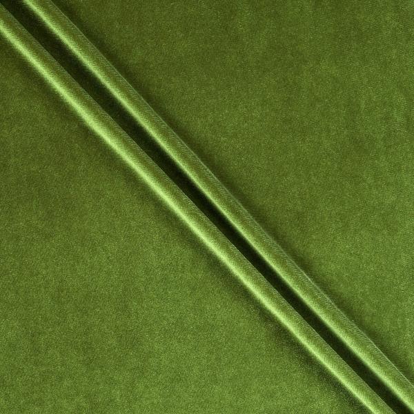 Stretch Velvet M/Olive, Fabric by the Yard