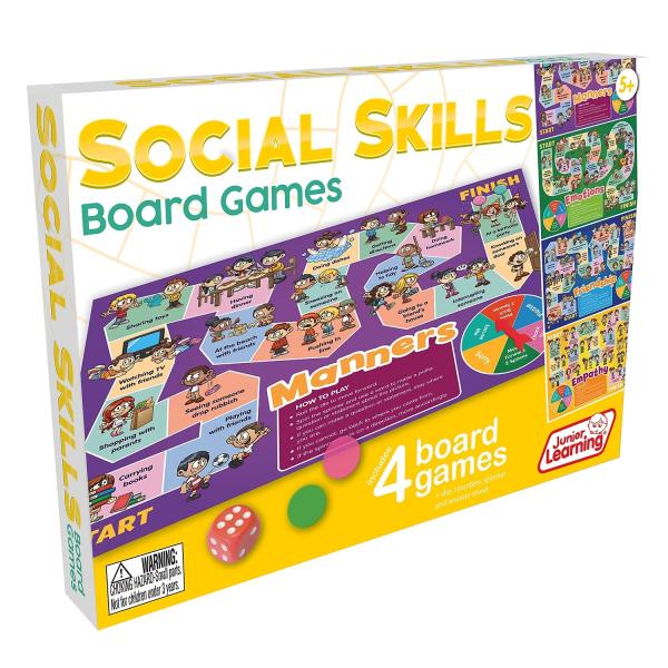 Junior Learning ソーシャルスキルボードゲーム 4ゲームセット 5〜8歳 共感・マナー...