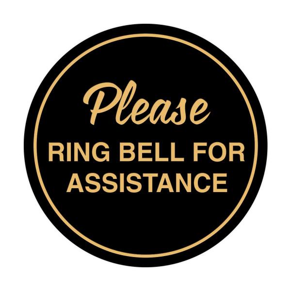 Signs ByLITA Circle Please Ring Bell For Assistanc...