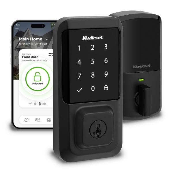 Kwikset 99390-004 Halo Wi-Fi スマートロック キーレスエントリー 電子タ...
