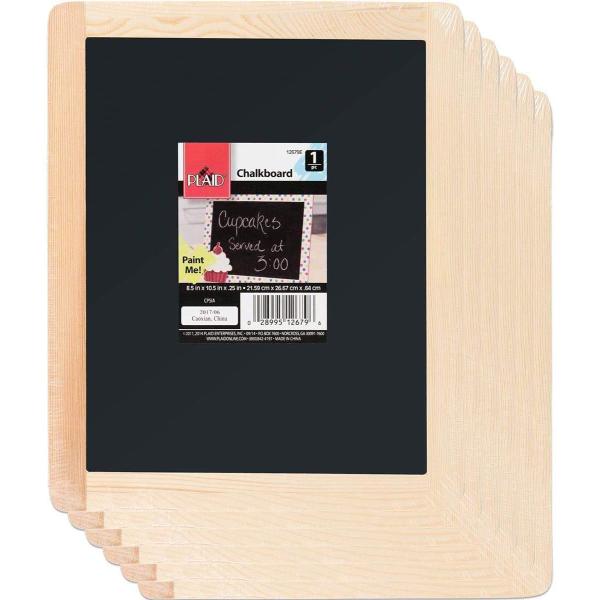 Plaid Enterprises 両面黒板セット 8 ?インチ x 10 ?インチ 装飾的な木製表...