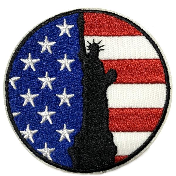 Staue of Liberty USA US Flag 3" Embroidered Premiu...