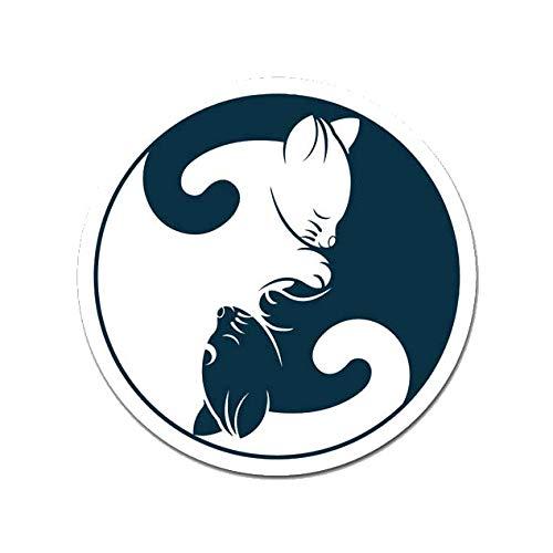 MightySkins Yinyang Cat Peel and Stick Art Removab...