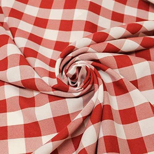 60" Wide Checkered Gingham Buffalo Check Polyester...