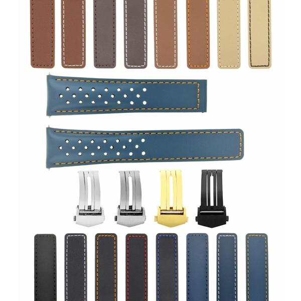 Ewatchparts 19-20-22mm Leather Watch Band Strap Co...