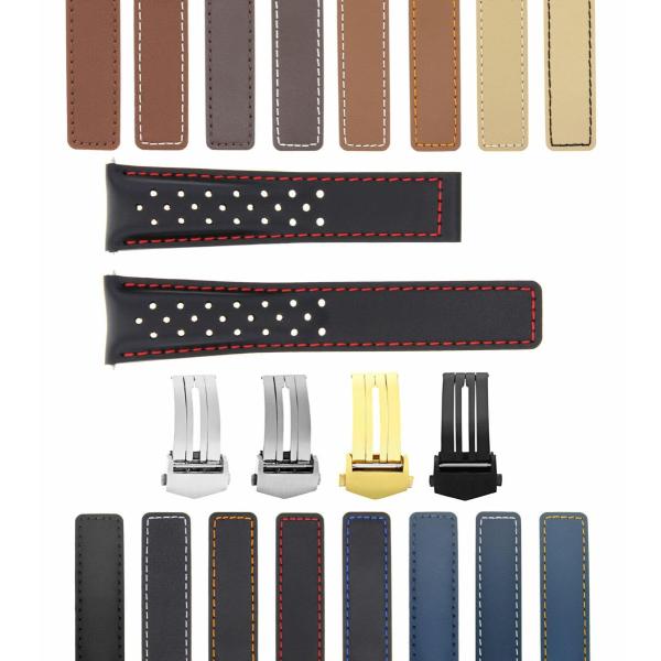 Ewatchparts 19-20-22mm Leather Watch Band Strap Co...